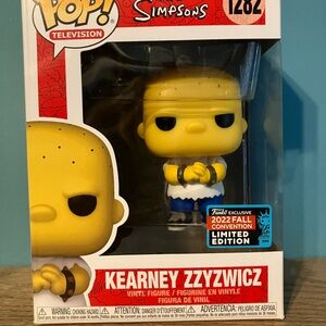 Funko The Simpsons Kearney Zzyzwicz Figure - Yellow and Blue